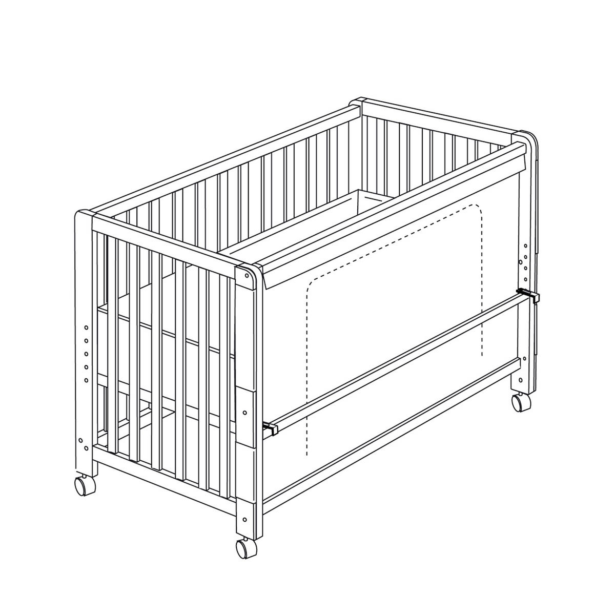 GITTERBETT-KOMPLETTSET Room Bed Happy Cloud 60/120 cm  - Weiß/Hellgrün, Basics, Holz/Textil (60/120cm) - Roba