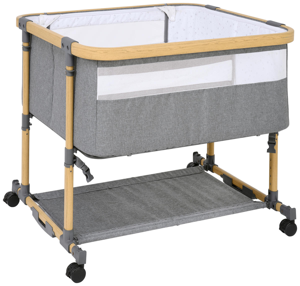 BEISTELLBETT 84/84/83,2 cm  - Ecru/Weiß, Basics, Holzwerkstoff/Kunststoff (84/84/83,2cm) - Jimmylee