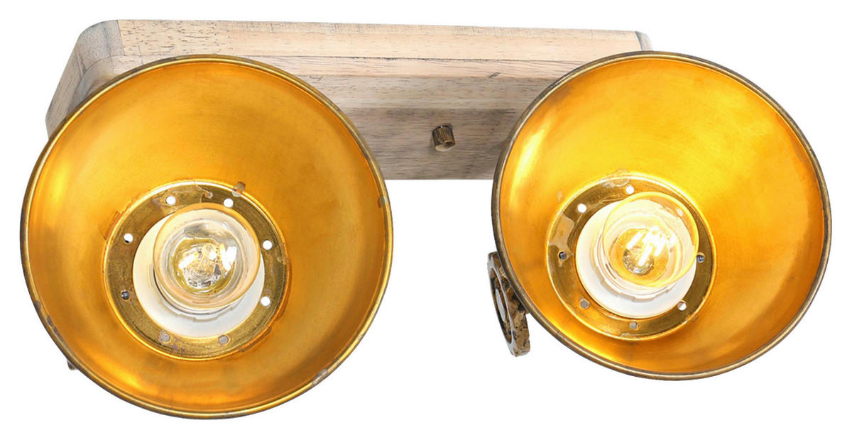 DECKENSPOTS - Anthrazit, Trend, Holz/Metall (32/19/17cm)