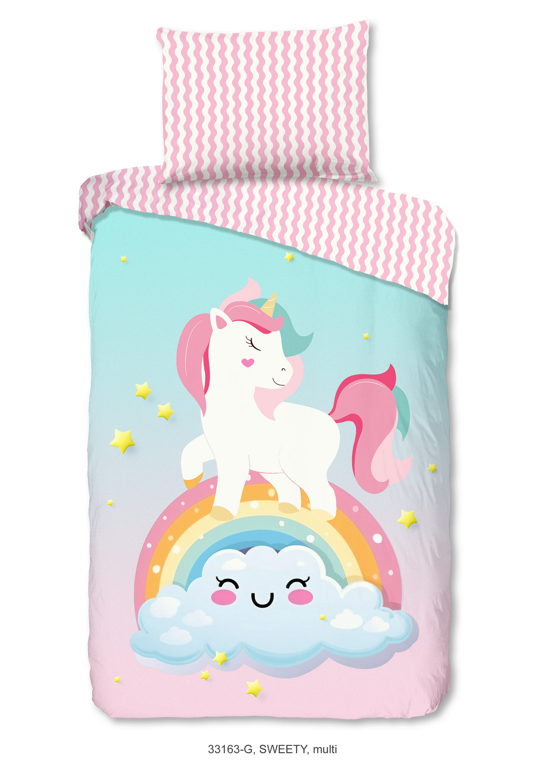 KINDERBETTWÄSCHE 140/200 cm  - Türkis/Hellrosa, Trend, Textil (140/200cm)