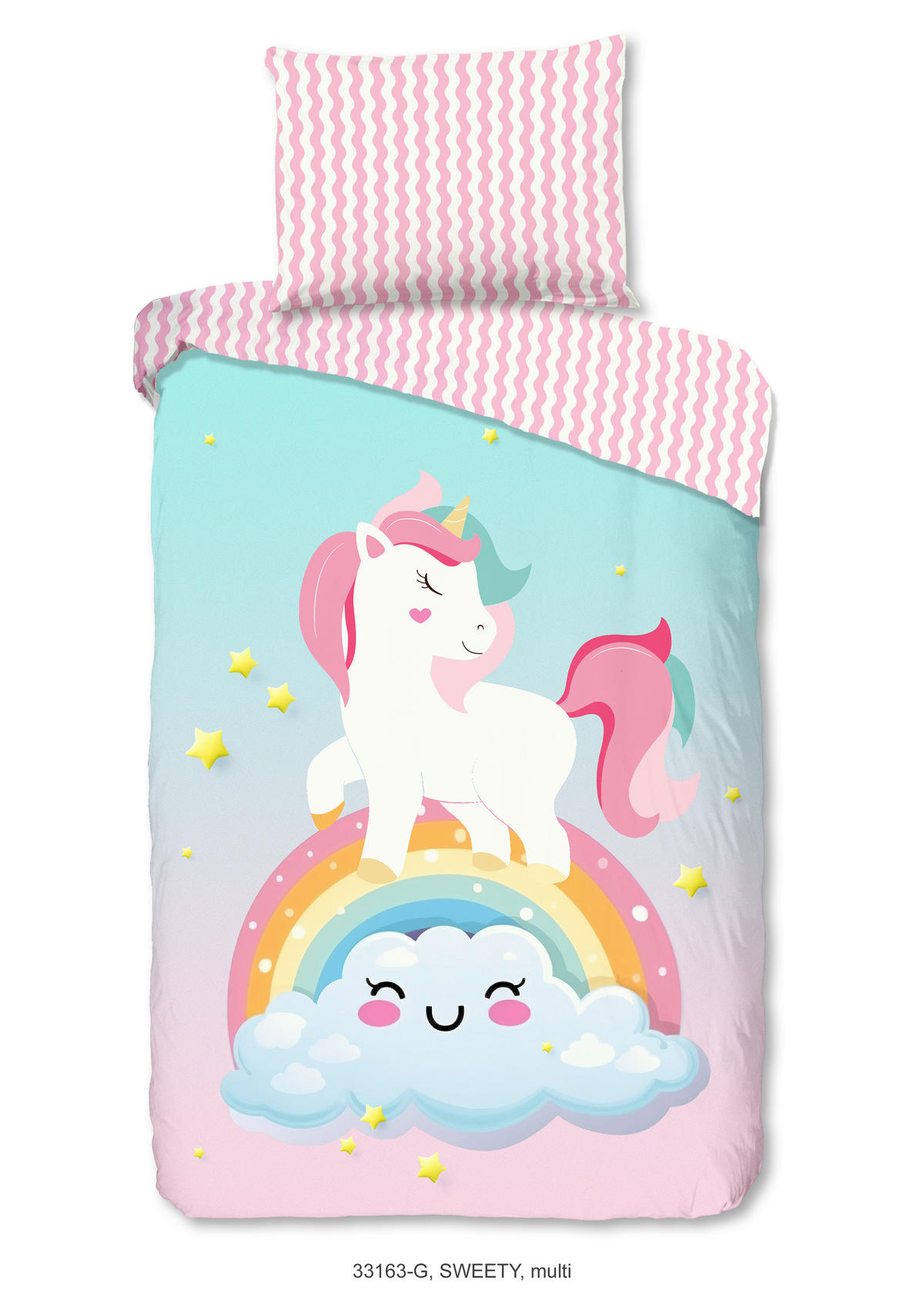 KINDERBETTWÄSCHE 140/200 cm  - Türkis/Hellrosa, Trend, Textil (140/200cm)