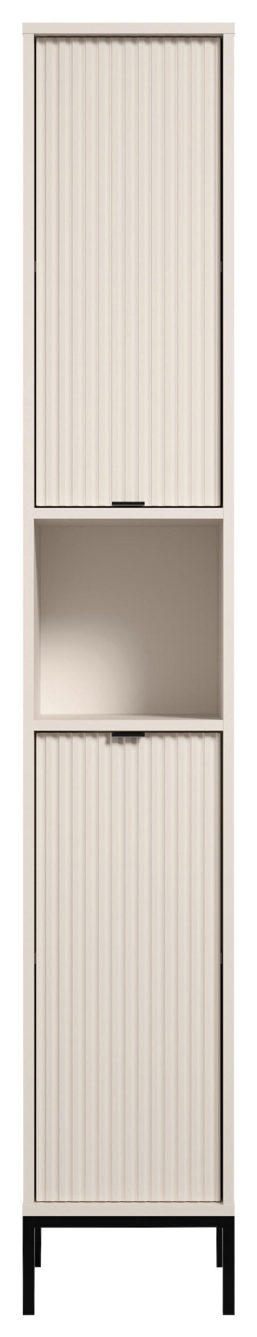 HOCHSCHRANK 32/195/32 cm  - Kaschmir/Schwarz, MODERN, Holzwerkstoff/Metall (32/195/32cm) - MID.YOU
