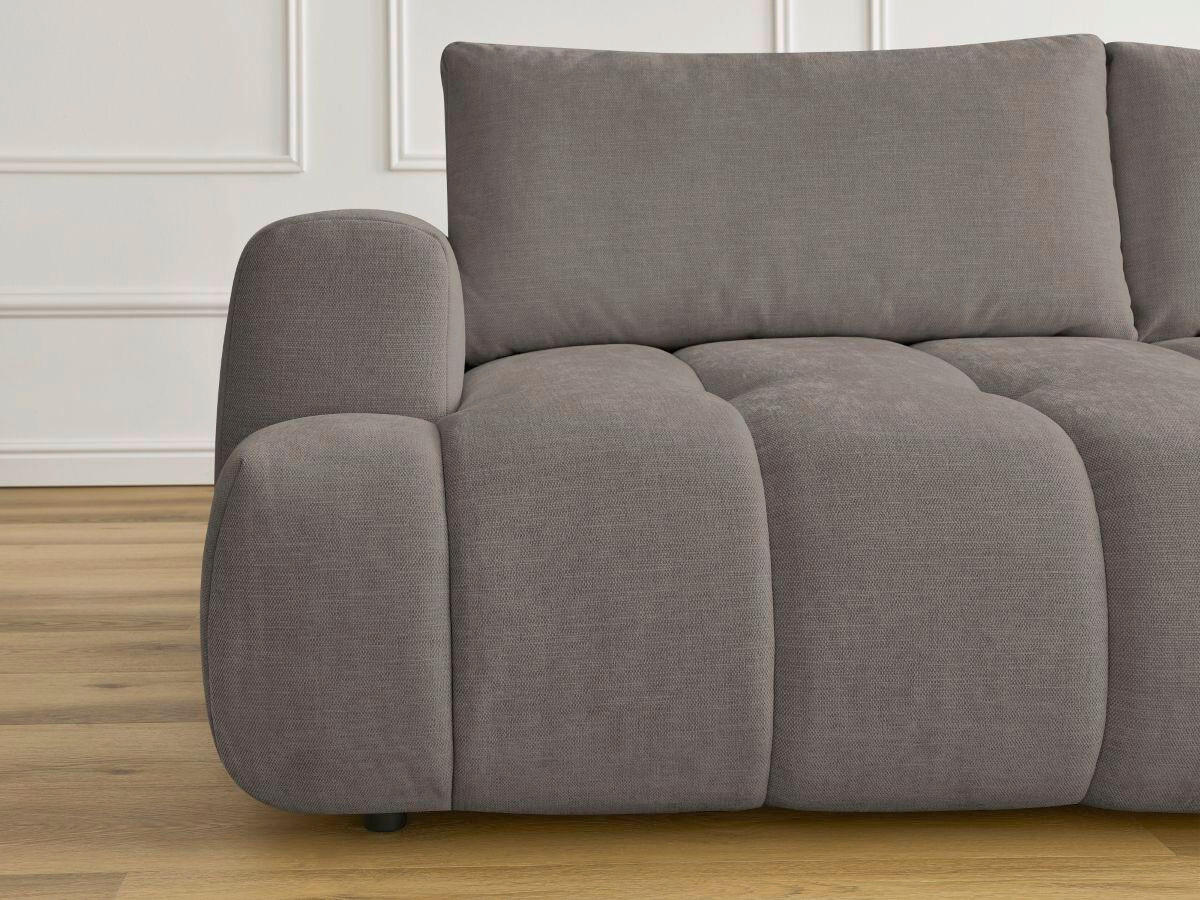 SCHLAFSOFA FUJI Leinenoptik Taupe  inkl.  - Taupe/Schwarz, MODERN, Kunststoff/Textil (251/113/88cm)