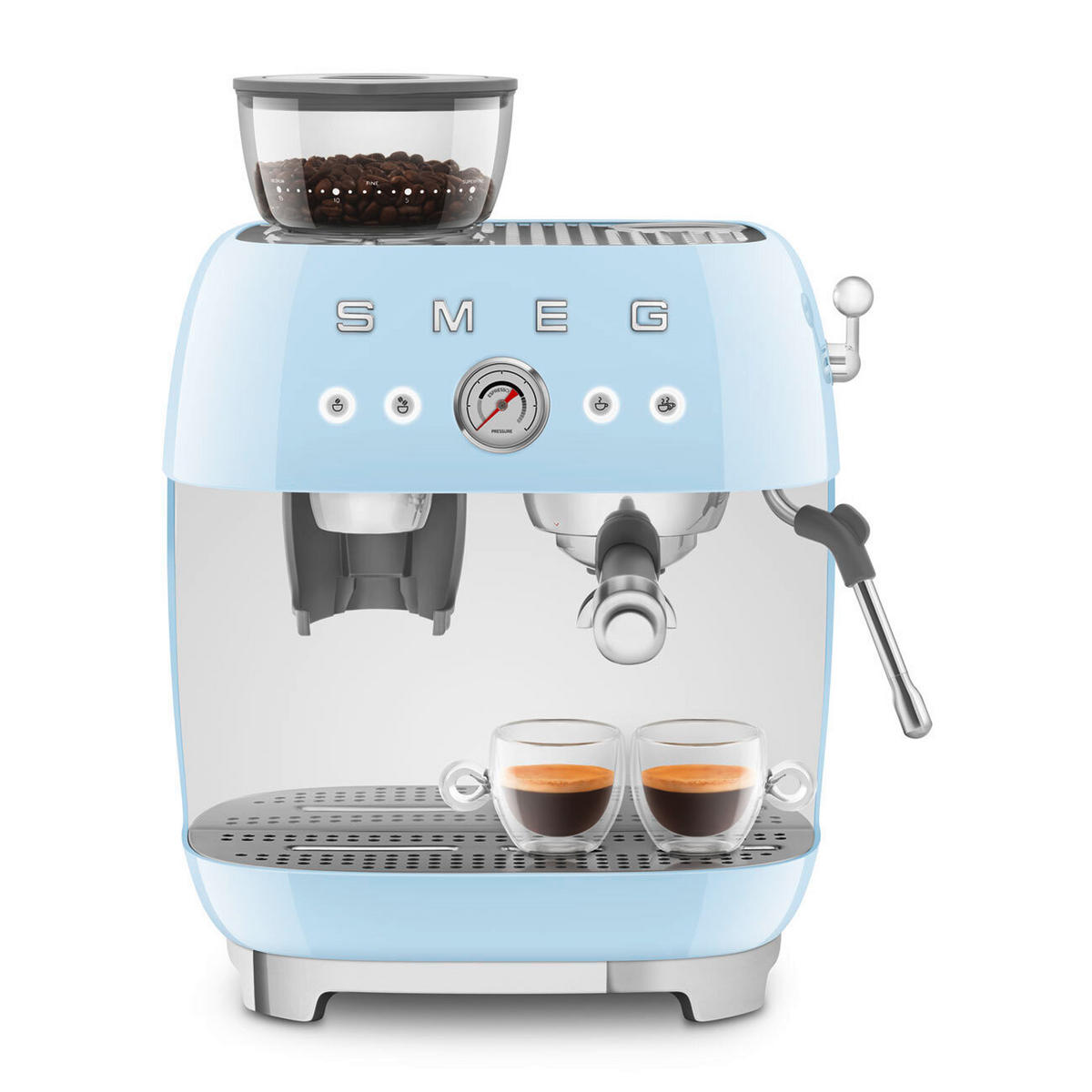 ESPRESSOMASCHINE 50's Style  - Pastellblau, Trend, Metall (33.4/44.3/43.0cm) - SMEG