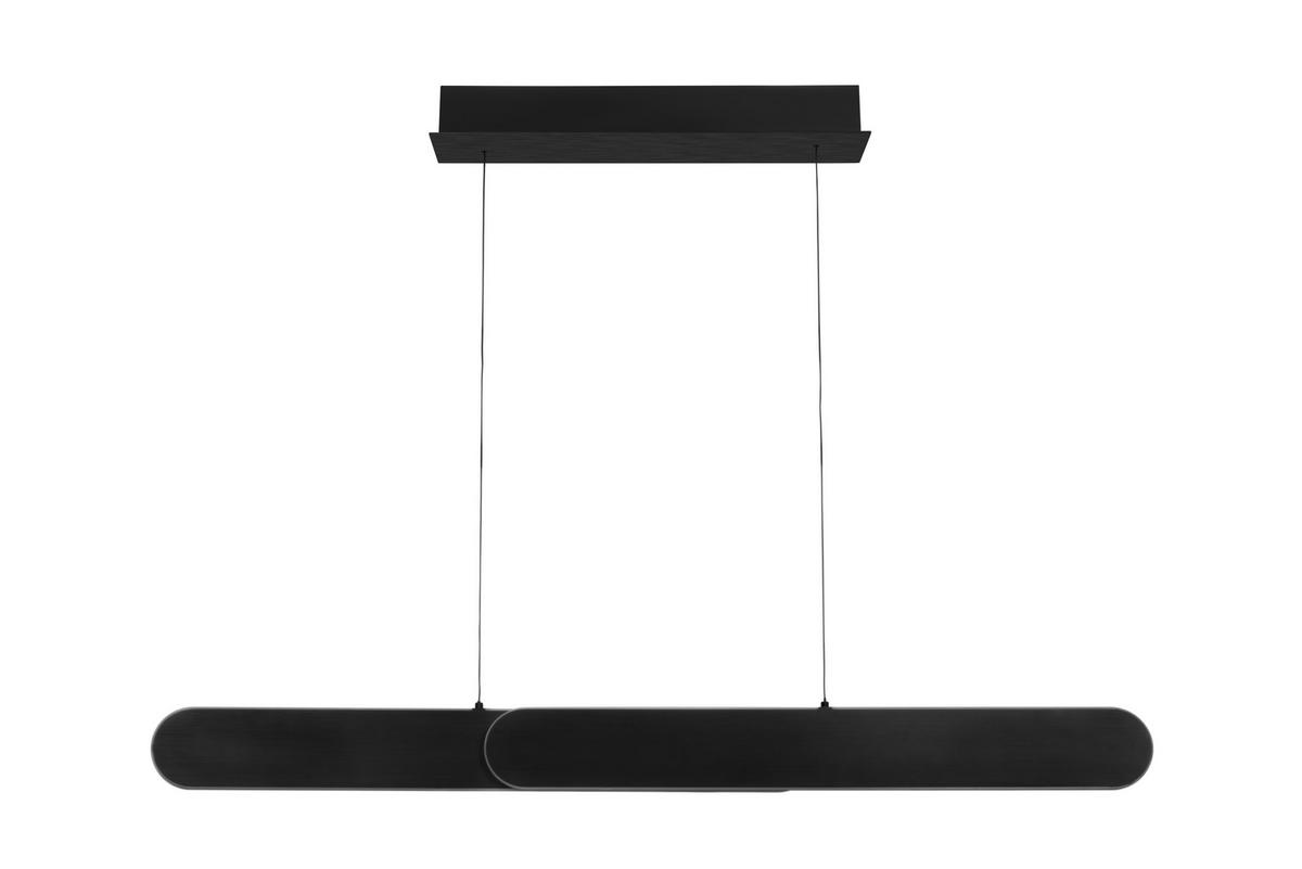LED-HÄNGELEUCHTE Otis Linear 115/7,5/150 cm   - Schwarz, Design, Metall (115/7,5/150cm) - Dieter Knoll