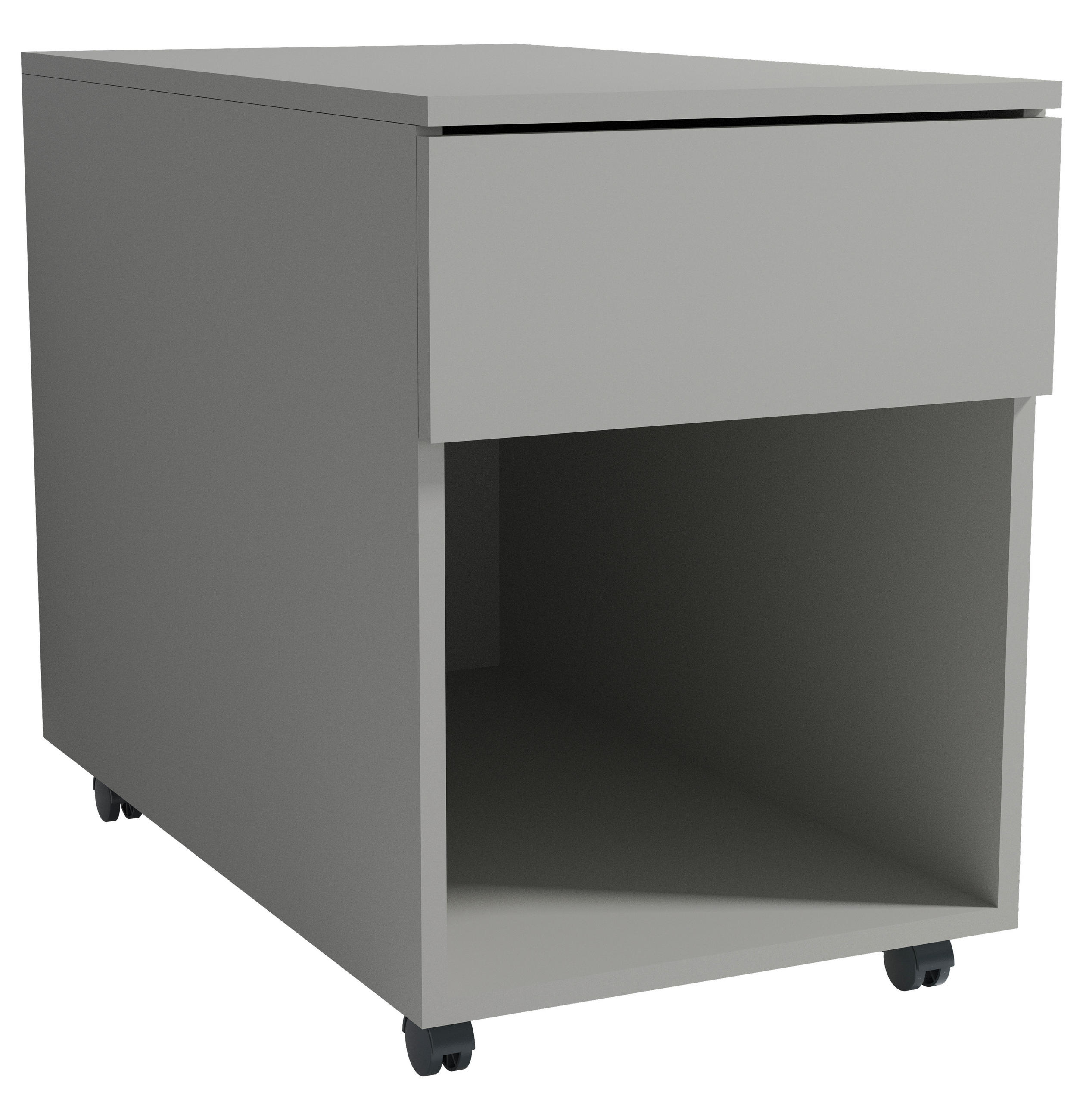 ROLLCONTAINER Grau  - Grau, Design, Holzwerkstoff/Kunststoff (39/55/70cm) - MID.YOU