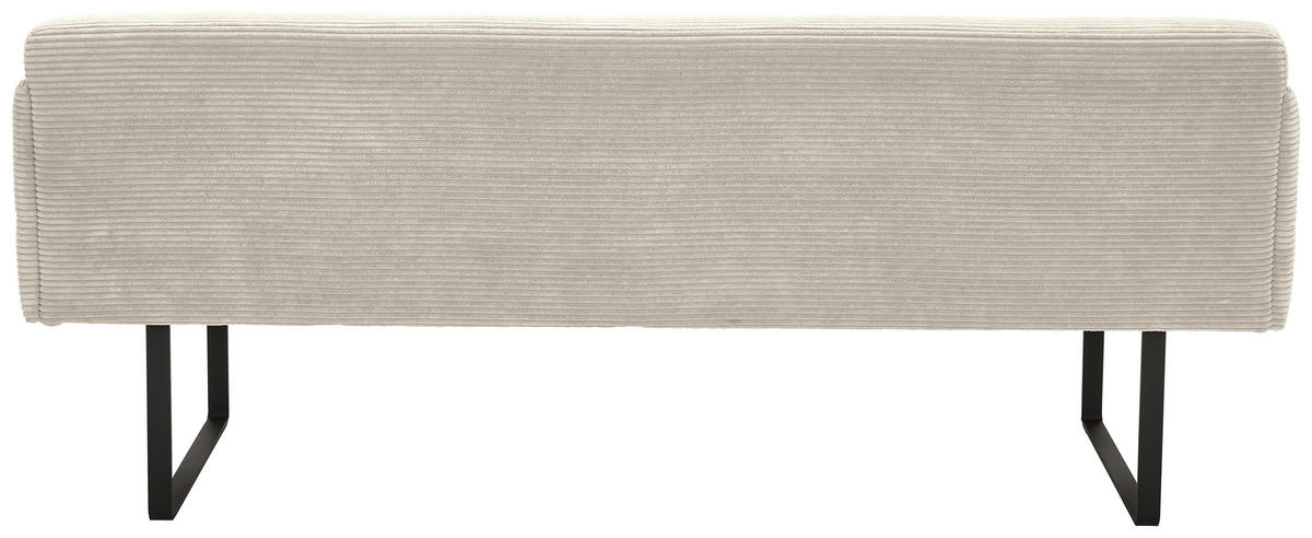 SITZBANK 217/85/69 cm Cord Naturfarben Metall  - Schwarz/Naturfarben, Design, Textil/Metall (217/85/69cm) - Musterring
