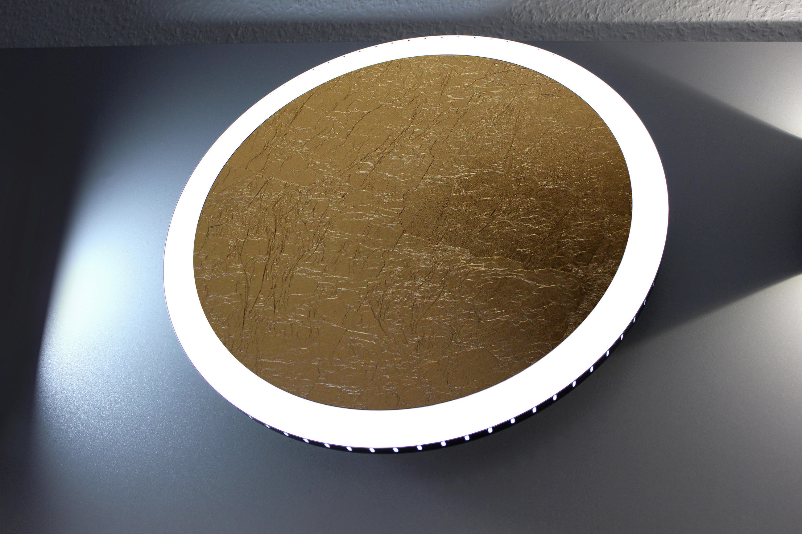 LED-DECKENLEUCHTE Moon 30/4,1 cm   - Goldfarben/Schwarz, Design, Metall (30/4,1cm)