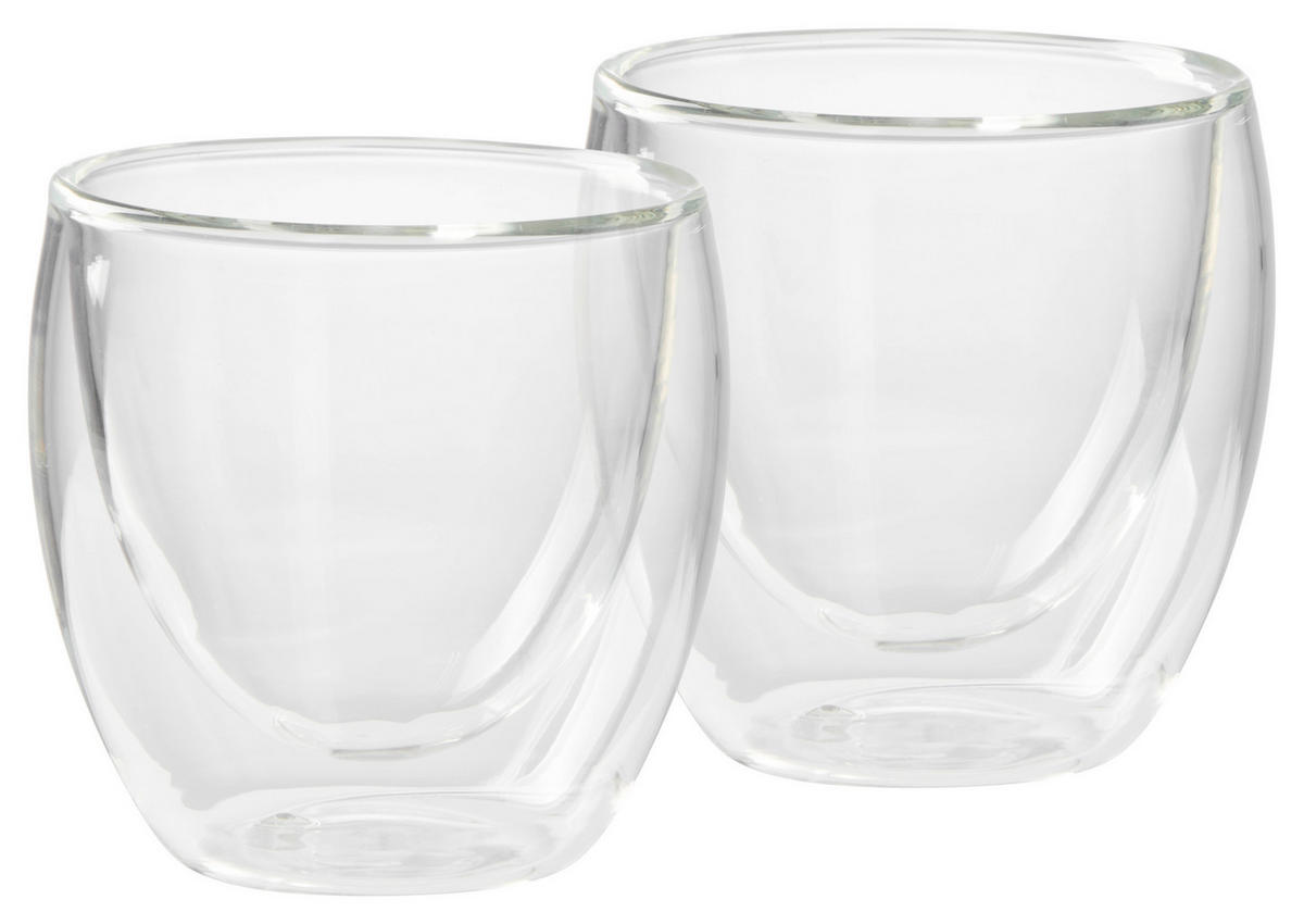 STAKLENA ŠOLJICA ZA ESPRESO  80 ml   - prozirna, Dizajnerski, staklo (6/6cm) - Novel