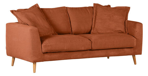 2,5-SITZER Amaro Cord Kupferfarben  - Naturfarben/Kupferfarben, ROMANTIK / LANDHAUS, Holz/Textil (195/69/100cm) - Landscape