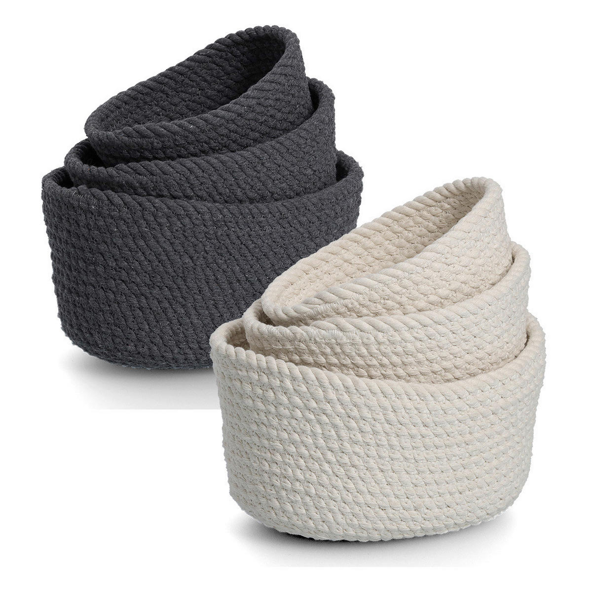 KORBSET - Basics, Textil (24/17/13cm)