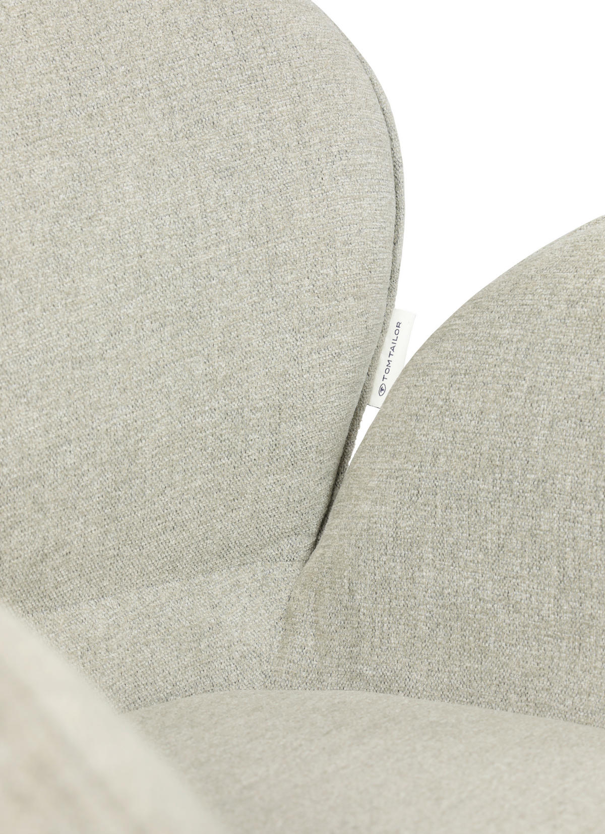 ARMLEHNSTUHL in Holz, Textil Hellbraun, Graugrün  - Hellbraun/Graugrün, Basics, Holz/Textil (61/82/63,5cm) - Tom Tailor