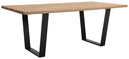 ESSTISCH in Holz, Metall 200/100/78 cm  - Eichefarben/Schwarz, Konventionell, Holz/Metall (200/100/78cm) - Voleo