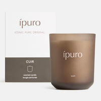 DUFTKERZE  - Hellbraun, Basics, Glas (9/9/11,5cm) - Ipuro