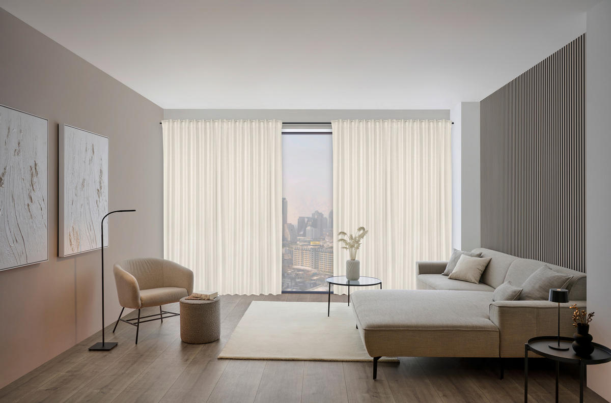 FERTIGVORHANG blickdicht  - Champagner, Design, Textil (140/245cm) - Dieter Knoll