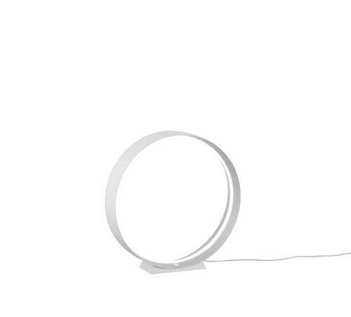 LED-TISCHLEUCHTE Musterring 45/45 cm   - Silberfarben/Weiß, KONVENTIONELL, Metall (45/45cm) - Musterring