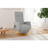 RELAXSESSEL in Textil Hellgrau  - Eichefarben/Hellgrau, KONVENTIONELL, Holz/Textil (71/110/82cm) - Sit & More