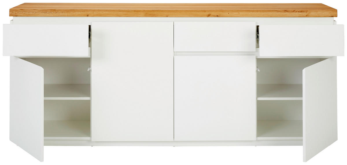 SIDEBOARD  in 195/82/42 cm  - Eichefarben/Weiß, KONVENTIONELL, Holz/Holzwerkstoff (195/82/42cm) - Novel