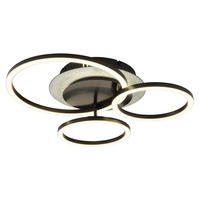 LED-DECKENLEUCHTE 46/42/11,5 cm   - Silberfarben/Schwarzchrom, Design, Kunststoff/Metall (46/42/11,5cm) - Globo