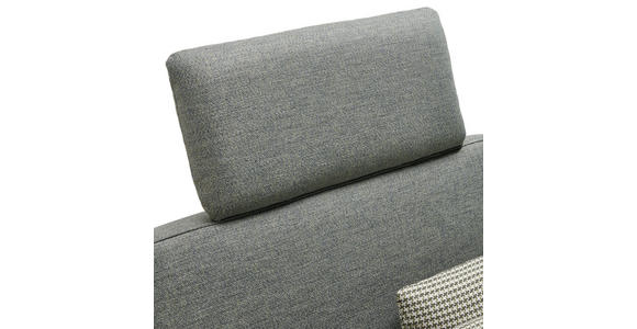 ECKSOFA in Flachgewebe Grau, Grün  - Schwarz/Grau, Natur, Textil/Metall (326/170cm) - Valnatura