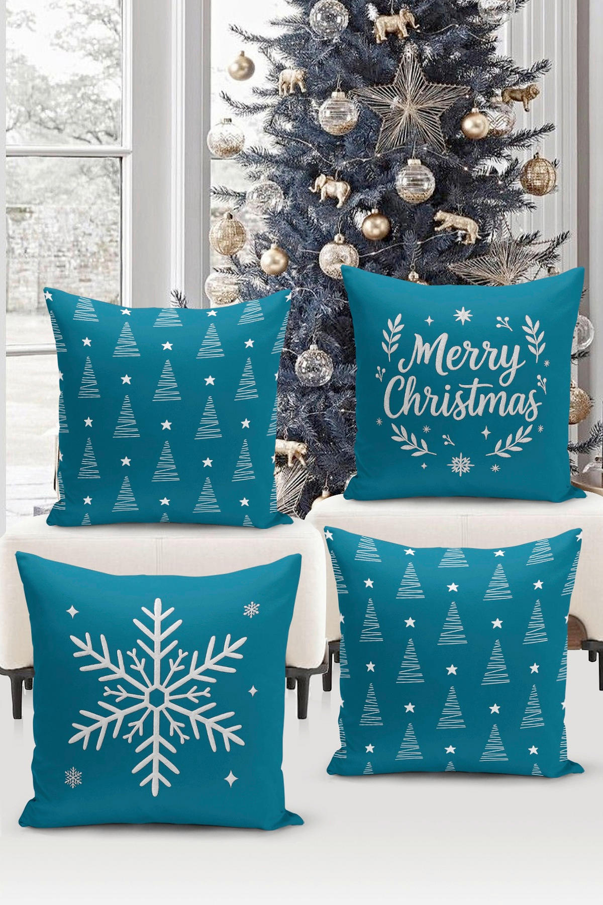 KISSENBEZUG-SET 43/43 cm  - Multicolor, Basics, Textil (43/43cm) - X-Mas