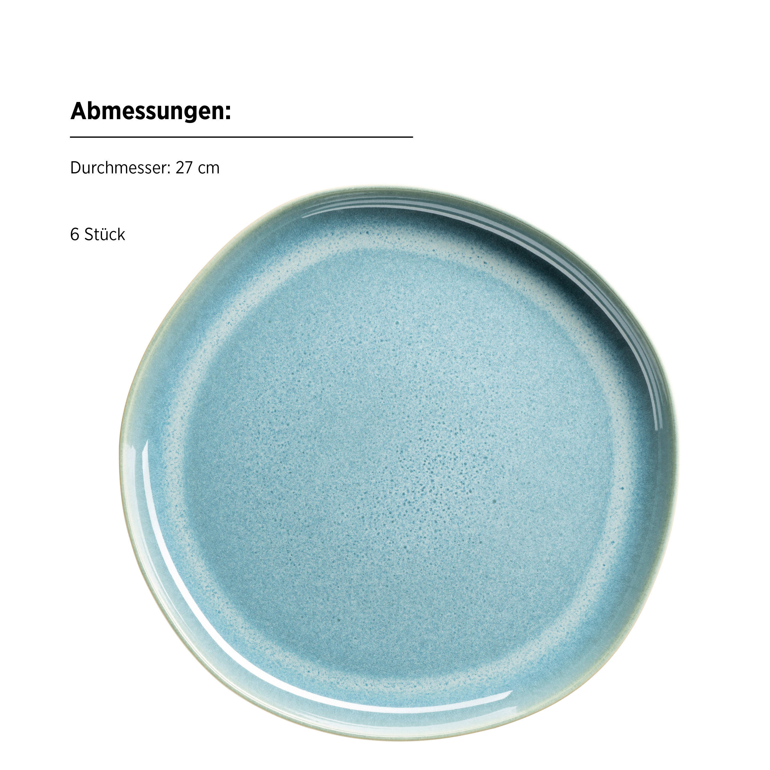 TELLERSET Cordelia 6-teilig  - Grün, Trend, Keramik (27cm) - Mäser