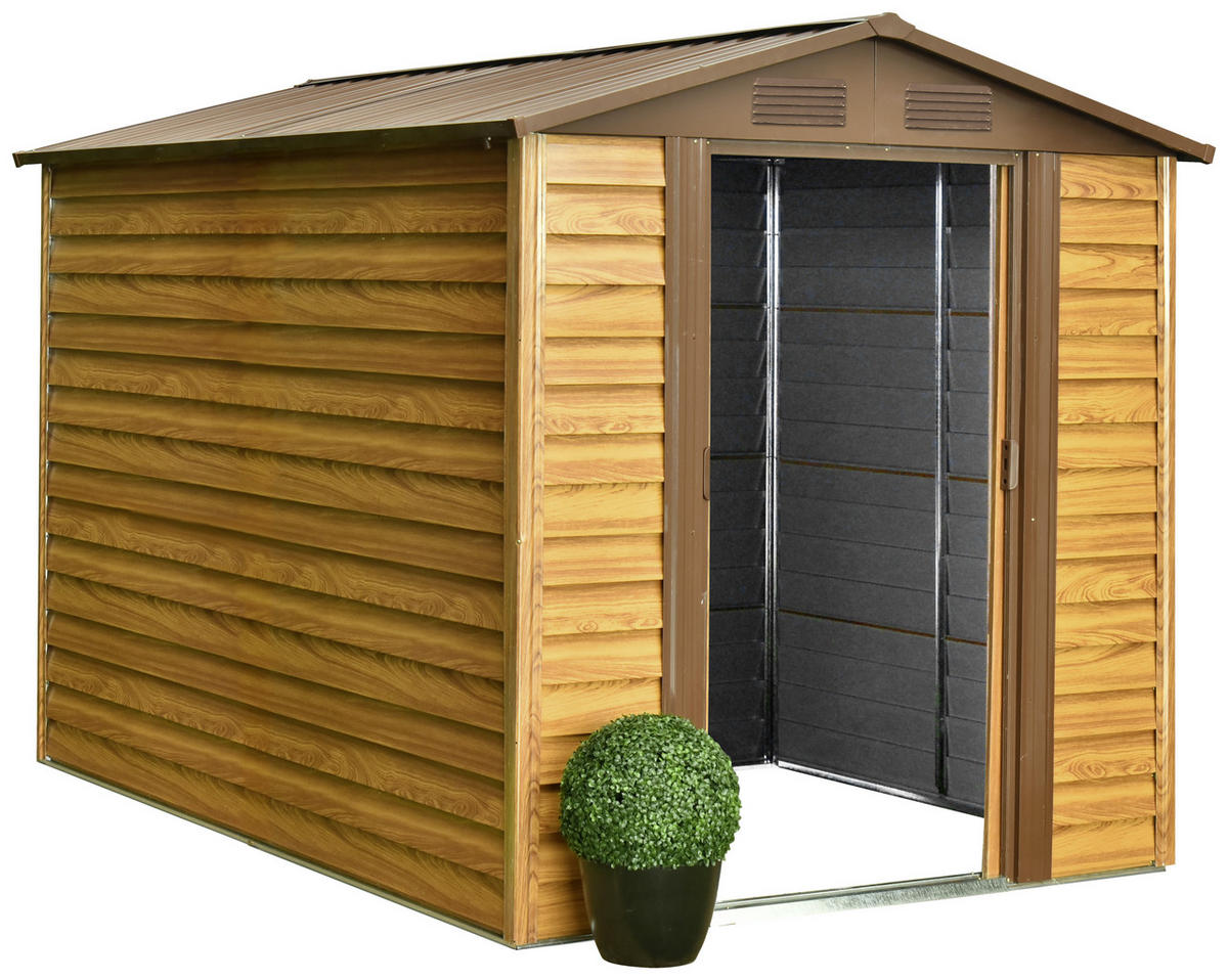GERÄTEHAUS 236/209/195 cm  - Hellbraun, Basics, Metall (236/209/195cm)