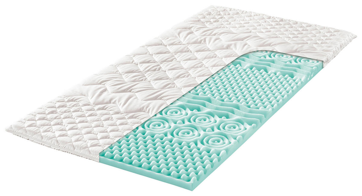 TOPPER 160/200 cm Höhe ca. 6 cm  - Weiss, Basics, Textil (160/200cm) - Modante