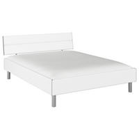 BETT 160/200 cm,  in Weiß,  - Alufarben/Weiß, Design, Metall (160/200cm) - Carryhome