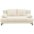 SCHLAFSOFA  mit Cord Weiß  - Schwarz/Weiß, KONVENTIONELL, Kunststoff/Textil (211/96/105cm) - Carryhome