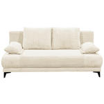 SCHLAFSOFA  mit Cord Weiß  - Schwarz/Weiß, KONVENTIONELL, Kunststoff/Textil (211/96/105cm) - Carryhome
