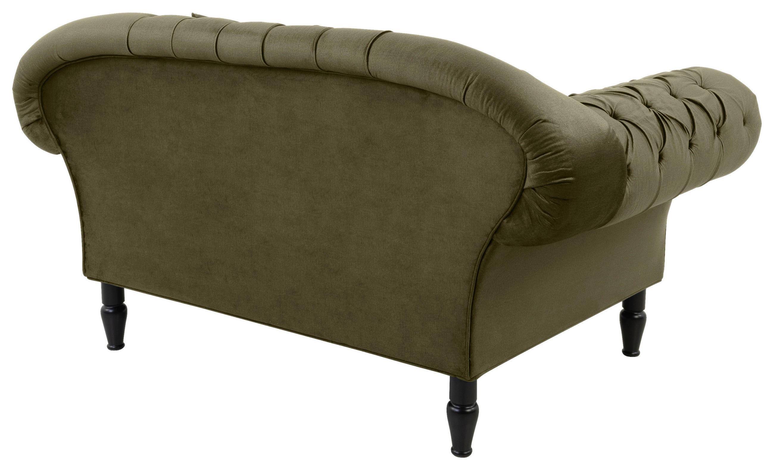 XXL FOTEL - olívazöld/fekete, Design, textil/fa (180/94/103cm) - MID.YOU