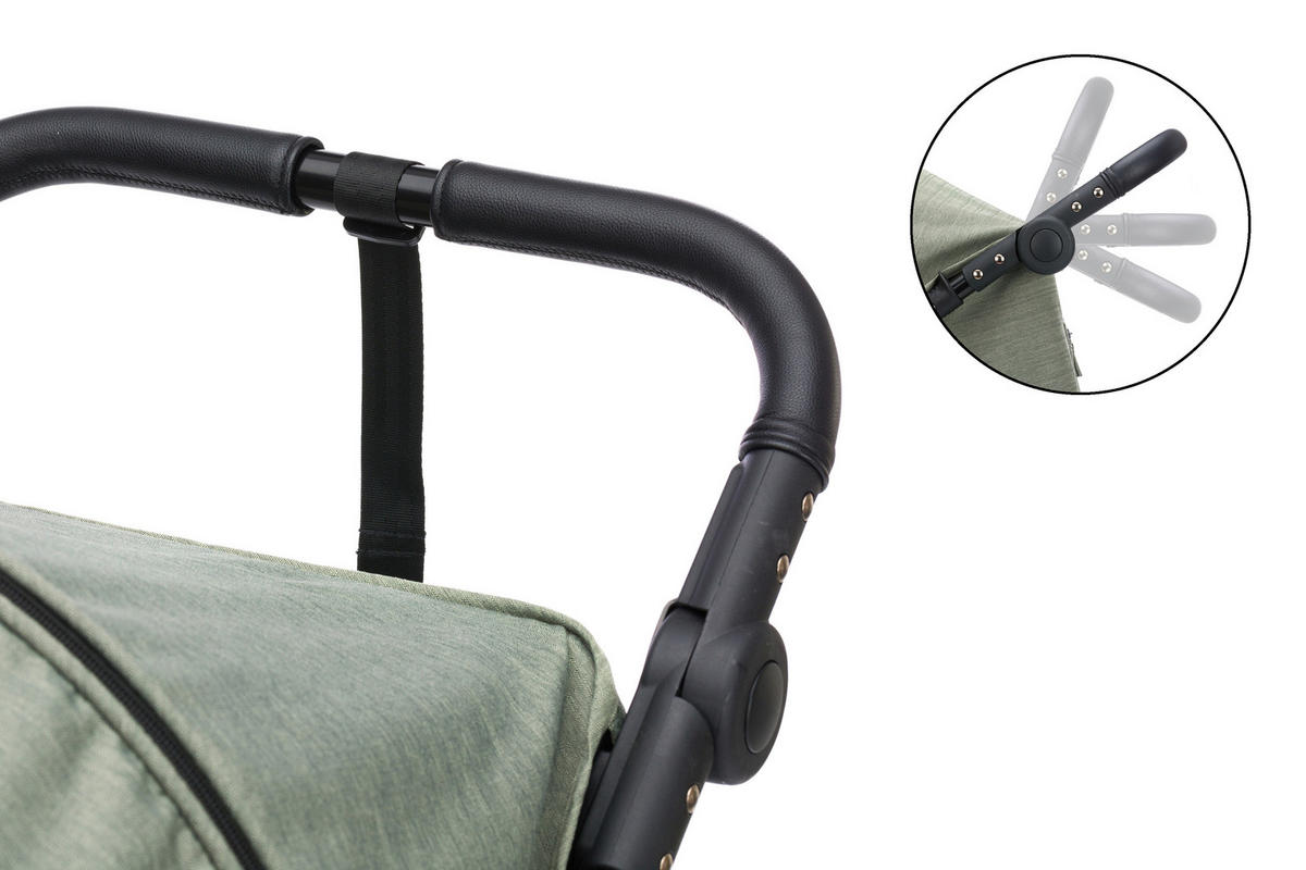 BUGGY LOOP  - Schwarz/Grün, Trend, Textil/Metall (92/36/101cm) - Jimmylee