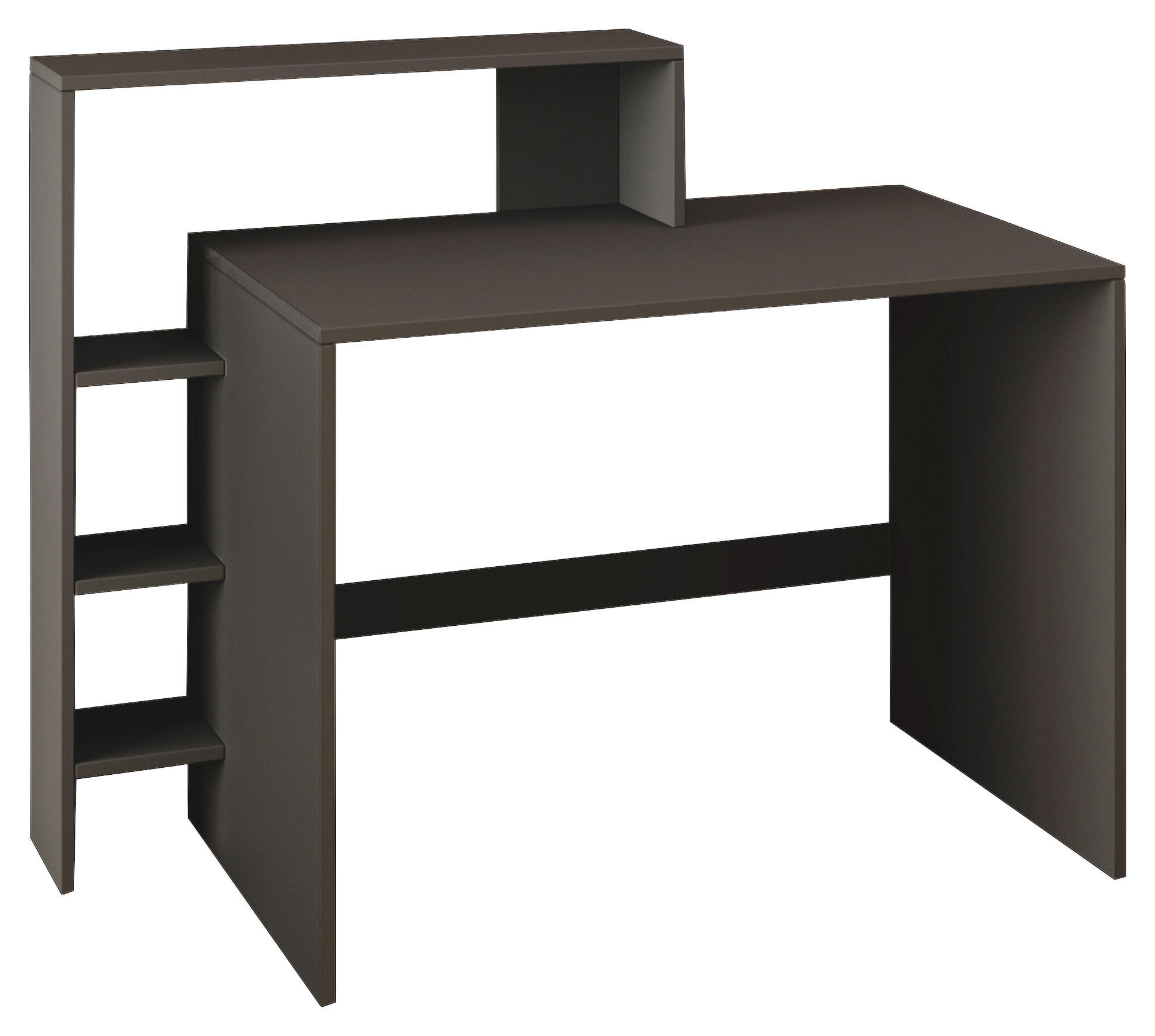 Livetastic Schreibtischkombination Amber Schreibtisch Anthrazit 55x96x150 cm