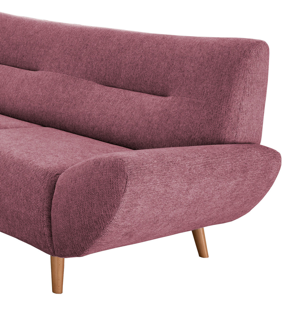 2-SITZER-SOFA Chenille Brombeere  - Wildeiche/Brombeere, MODERN, Holz/Textil (173/81/90cm) - MID.YOU