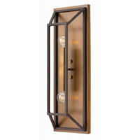 NÁSTENNÉ SVIETIDLO, 19/23,5/56,6 cm - čierna/bronzová, Konventionell, kov (19/23,5/56,6cm) - Elstead Lighting