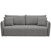 SCHLAFSOFA  mit Stoffauswahl, Liegefunktion, Rücken echt Webstoff Grau  - Schwarz/Grau, KONVENTIONELL, Kunststoff/Textil (224/90/107cm) - Carryhome