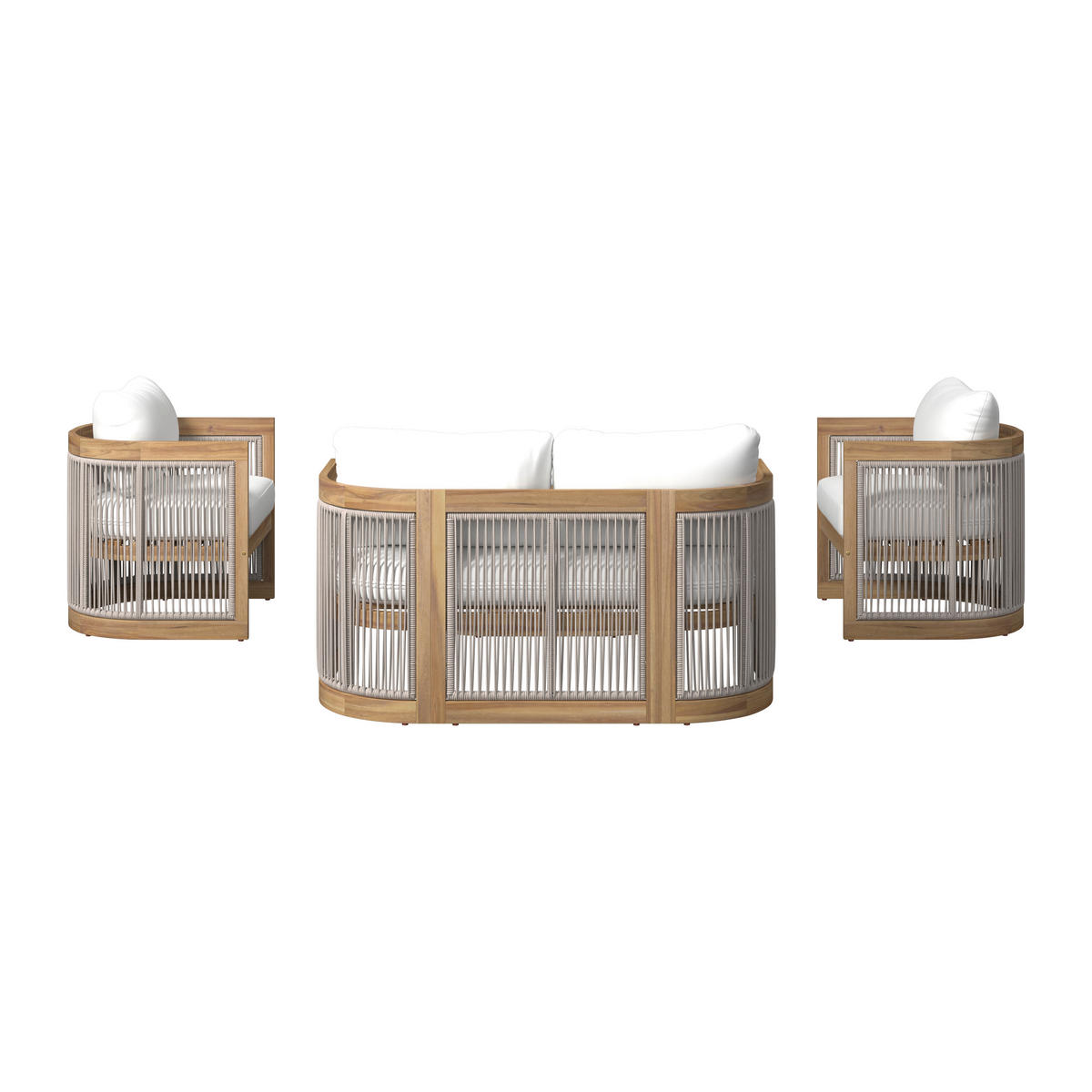 GARTENSET  - Beige/Akaziefarben, MODERN, Holz (132/64/70cm) - Ambia Garden