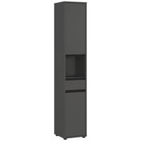 HOCHSCHRANK 33/181/34 cm  - Graphitfarben/Schwarz, MODERN, Holzwerkstoff/Kunststoff (33/181/34cm) - Germania