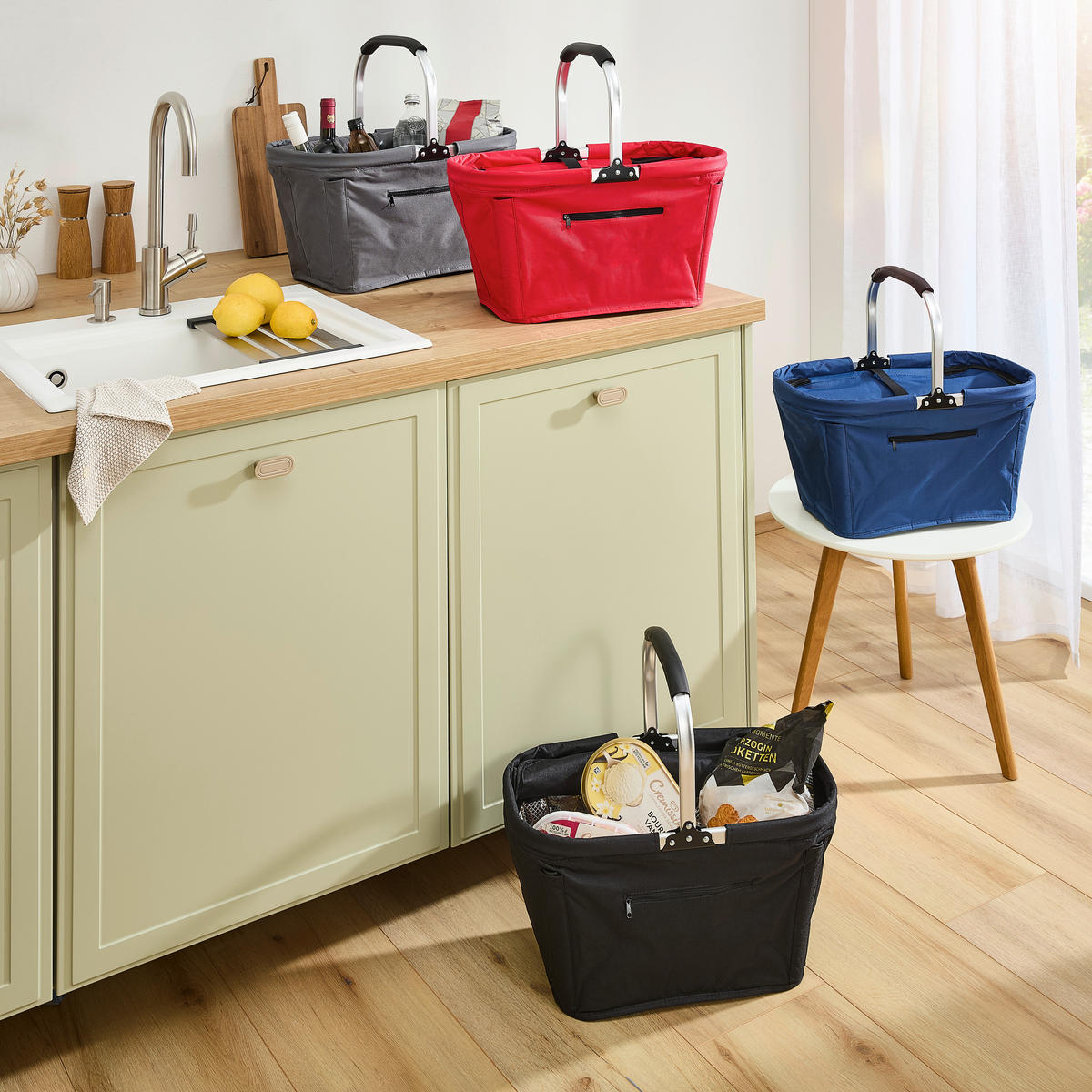 EINKAUFSKORB 30 L  - Grau, Basics, Kunststoff/Metall (50/27/27cm) - Boxxx