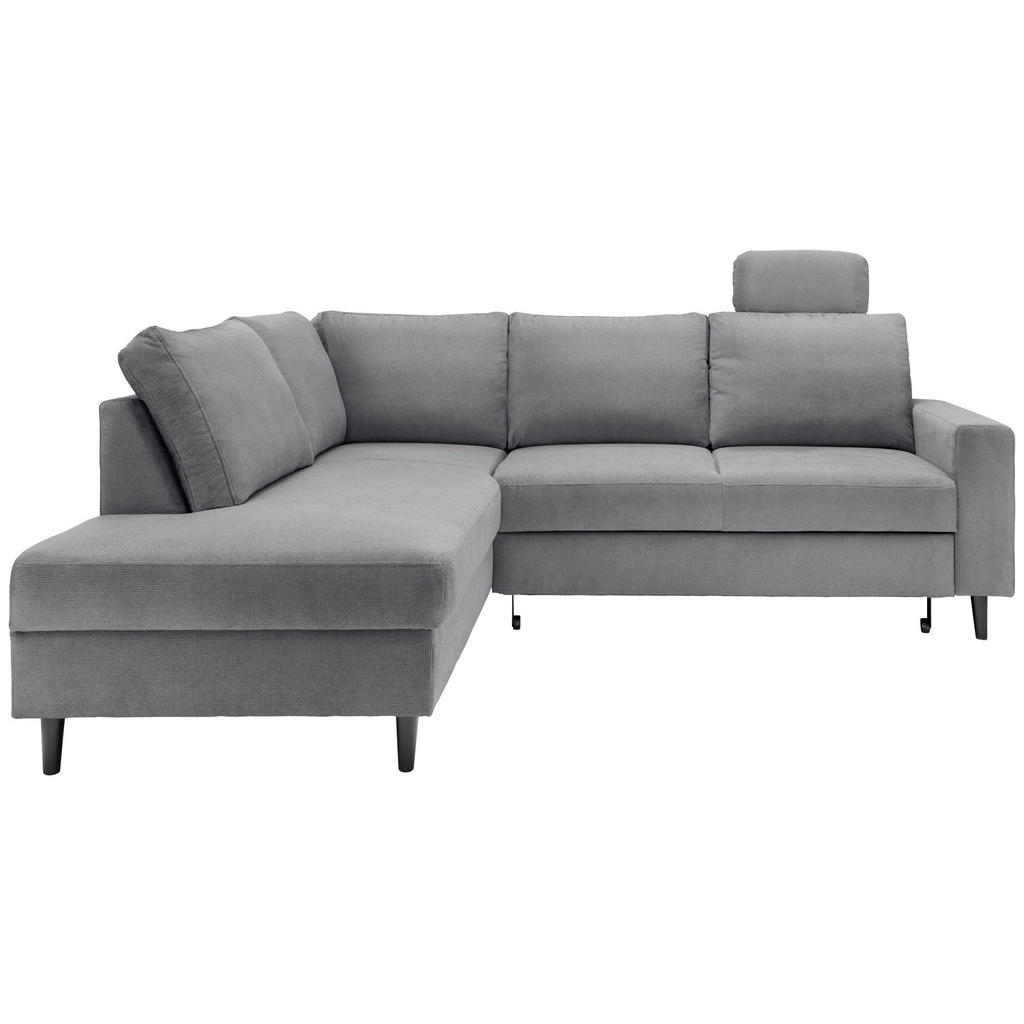 Thumbnail - Livetastic Eckschlafsofa Passione, Dunkelgrau, Textil, Buche, Uni, 4-Sitzer, 242x200 cm, Made in EU, Rücken echt, Wohnzi...