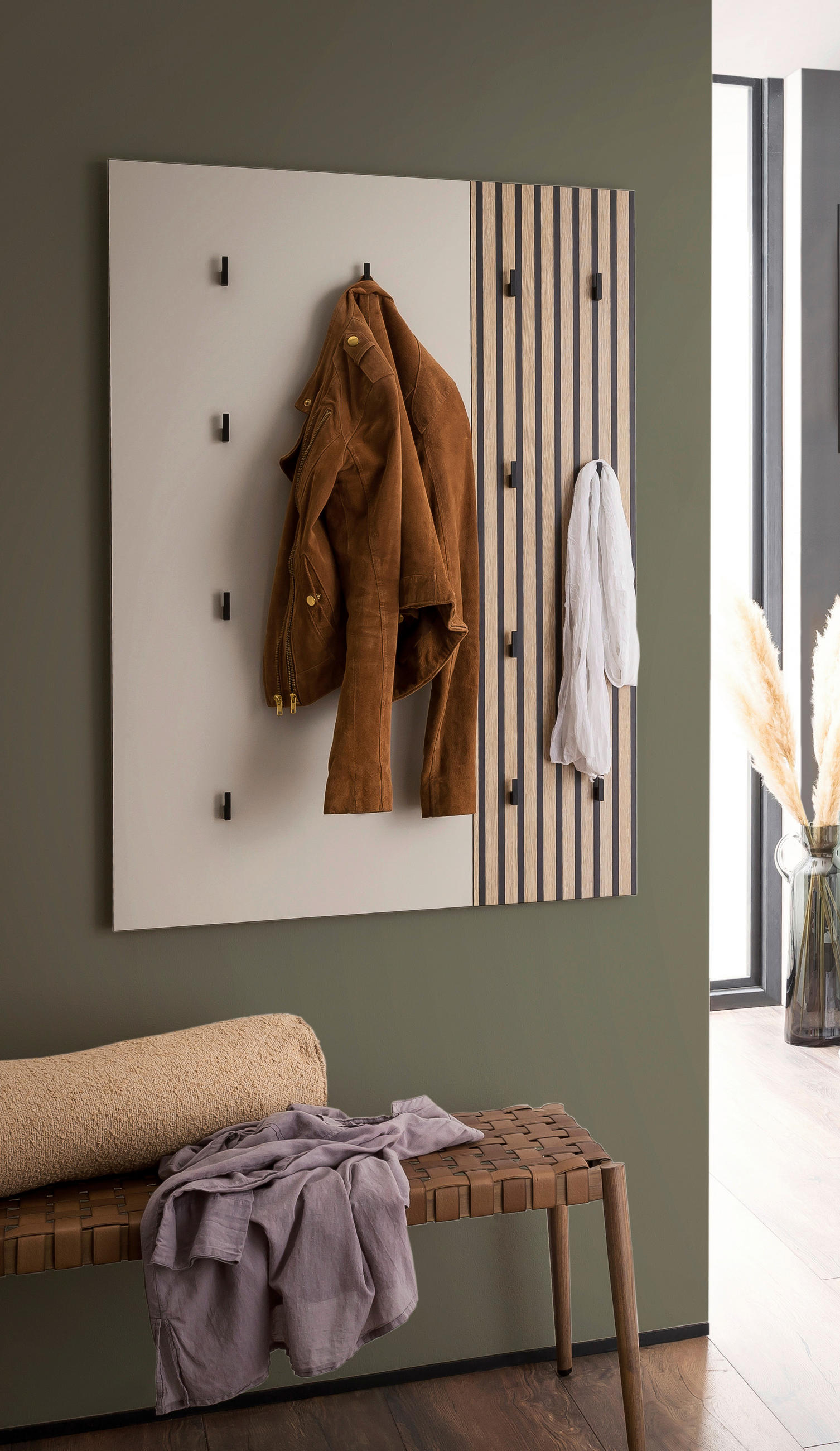 GARDEROBENPANEEL  in 73,5/109/2,6 cm  - Eichefarben/Beige, Design, Holzwerkstoff (73,5/109/2,6cm) - MID.YOU