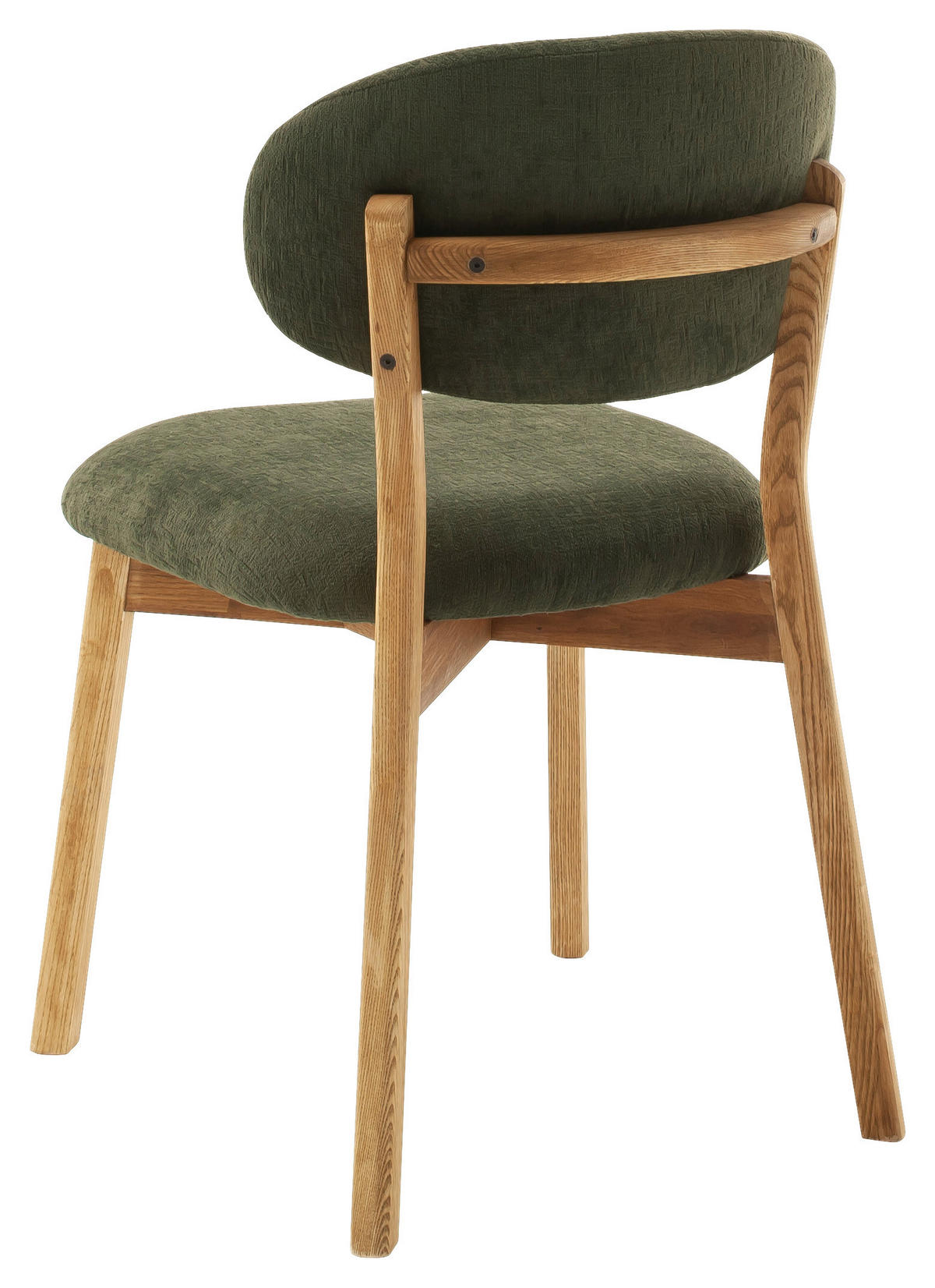 STUHL in Holz, Textil Olivgrün, Wildeiche  - Wildeiche/Olivgrün, KONVENTIONELL, Holz/Textil (50/82/57cm) - Venda