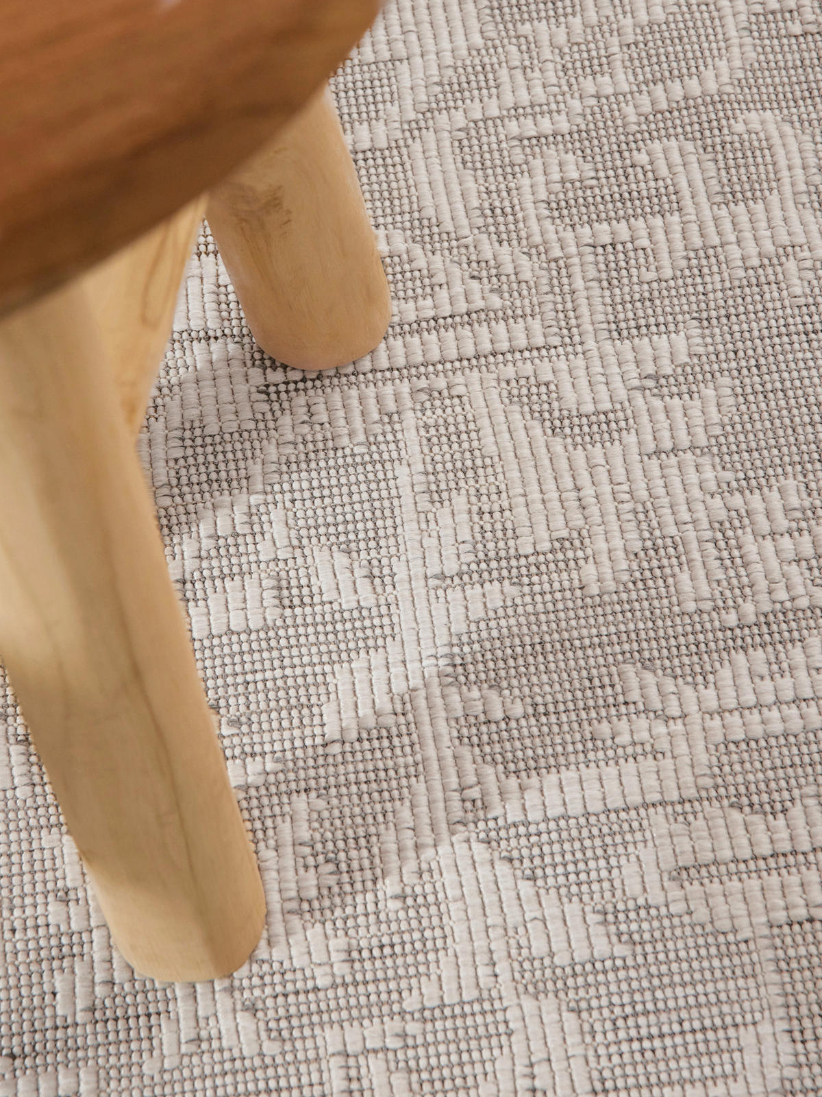OUTDOORTEPPICH 160 cm Duet Grau, Weiß  - Weiß/Grau, Design, Kunststoff (160cm)