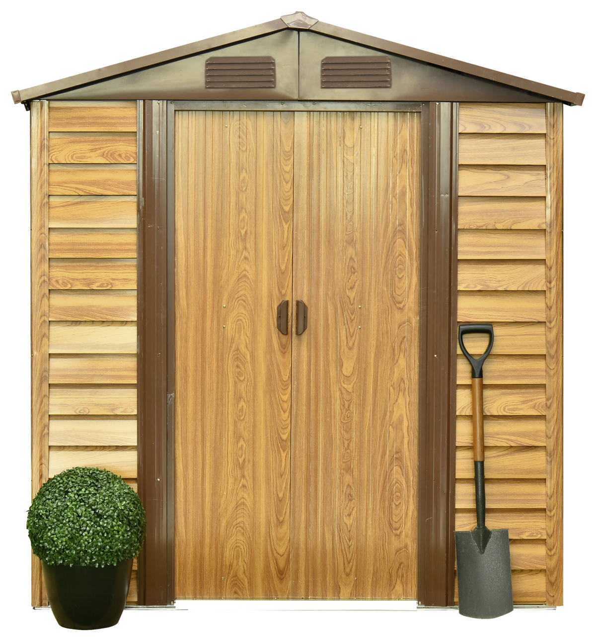 GERÄTEHAUS 193/203/152 cm  - Hellbraun, Basics, Metall (193/203/152cm)