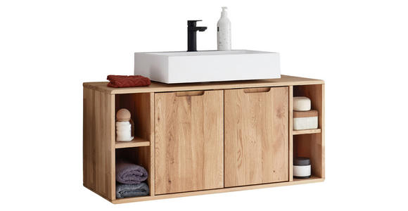 WASCHBECKENUNTERSCHRANK 105/48/40 cm  - Wildeiche, Basics, Holz (105/48/40cm) - Linea Natura