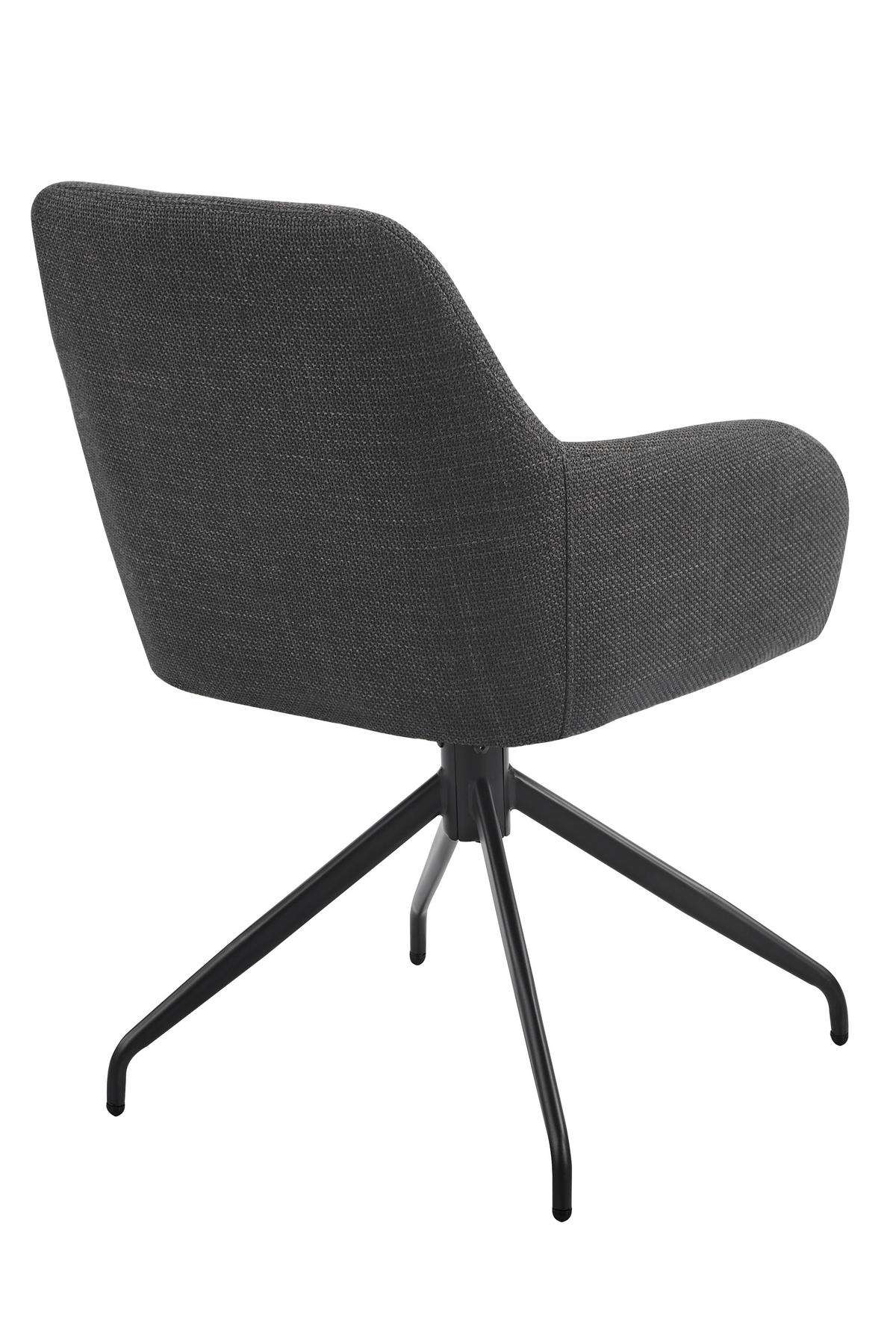 ARMLEHNSTUHL-SET 2 Stück  in Stahl Webstoff, Mikrofaser  - Anthrazit/Schwarz, MODERN, Textil/Metall (56/83/60cm) - MID.YOU