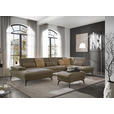 WOHNLANDSCHAFT in Webstoff Hellbraun  - Hellbraun/Schwarz, Design, Textil/Metall (157/354/208cm) - Dieter Knoll