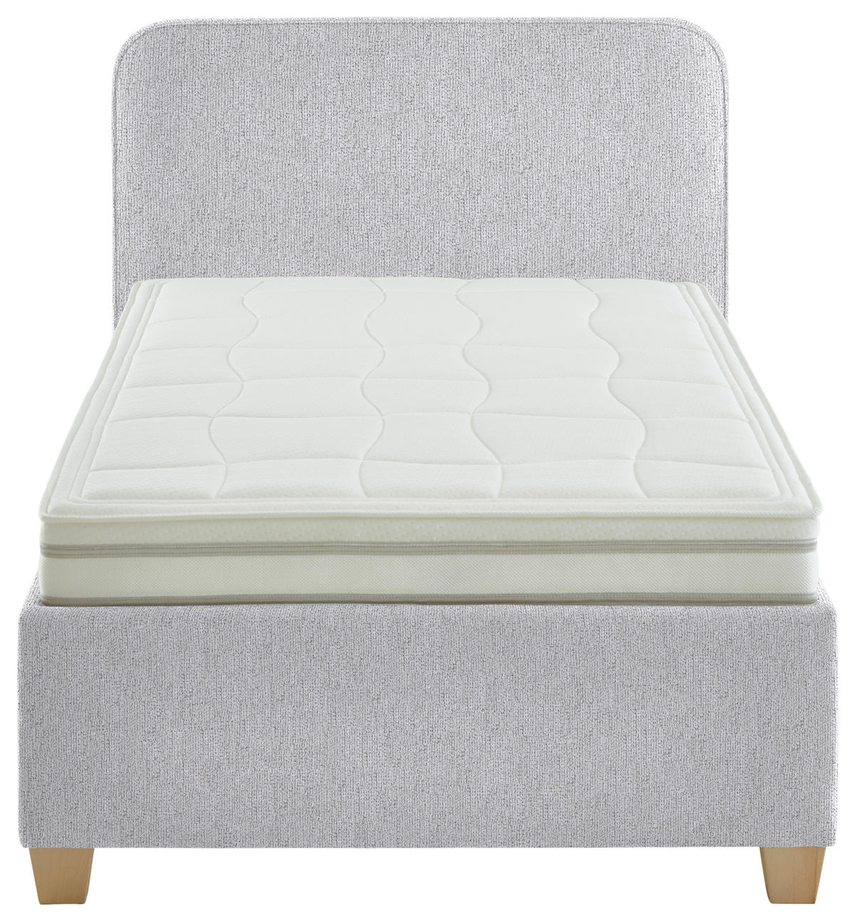 POLSTERBETT 120/200 cm  in Ecru  - Ecru/Weiss, Konventionell, Holz/Textil (120/200cm) - Beldomo - Sleep