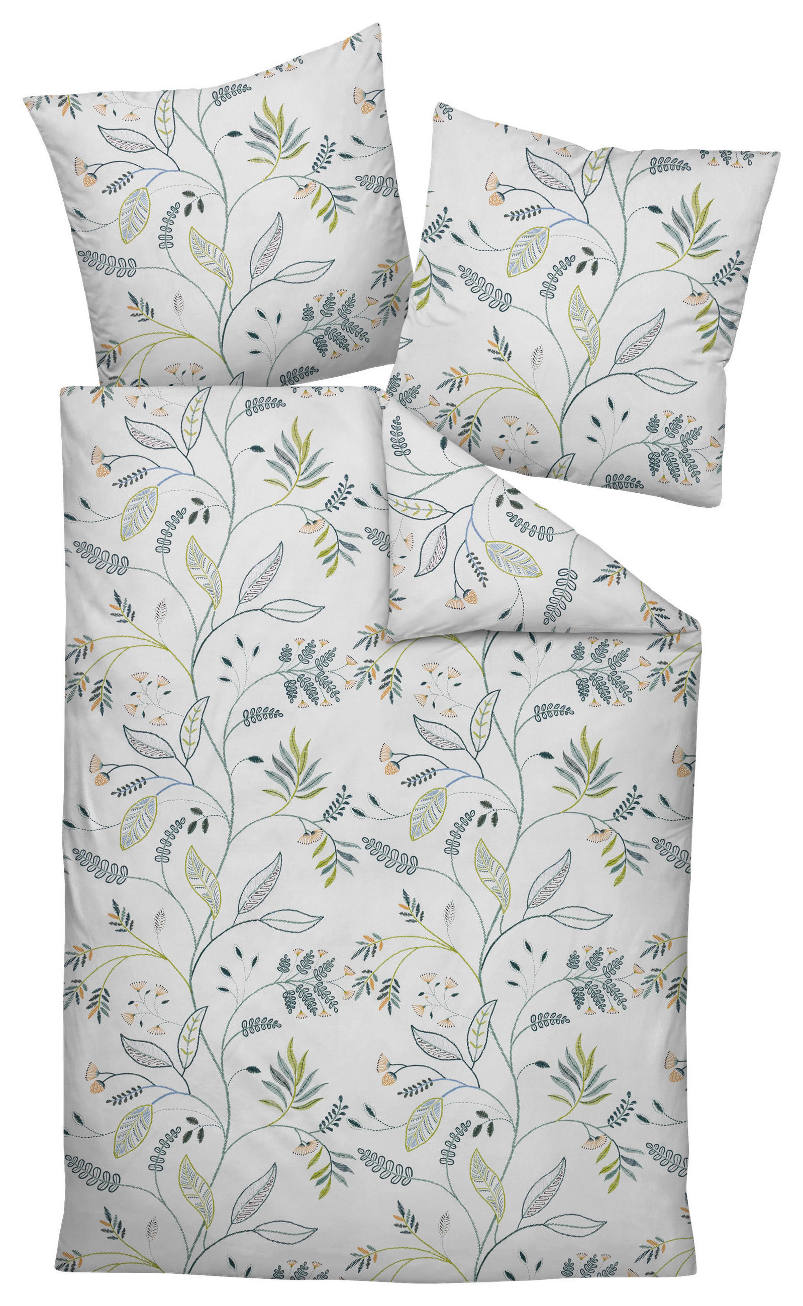 POSTEĽNÁ BIELIZEŇ, makosatén, zelená, 140/200 cm  - zelená, Modern, textil (140/200cm) - Janine